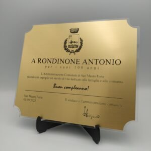 Targa Oro Europeo su Cavalletto